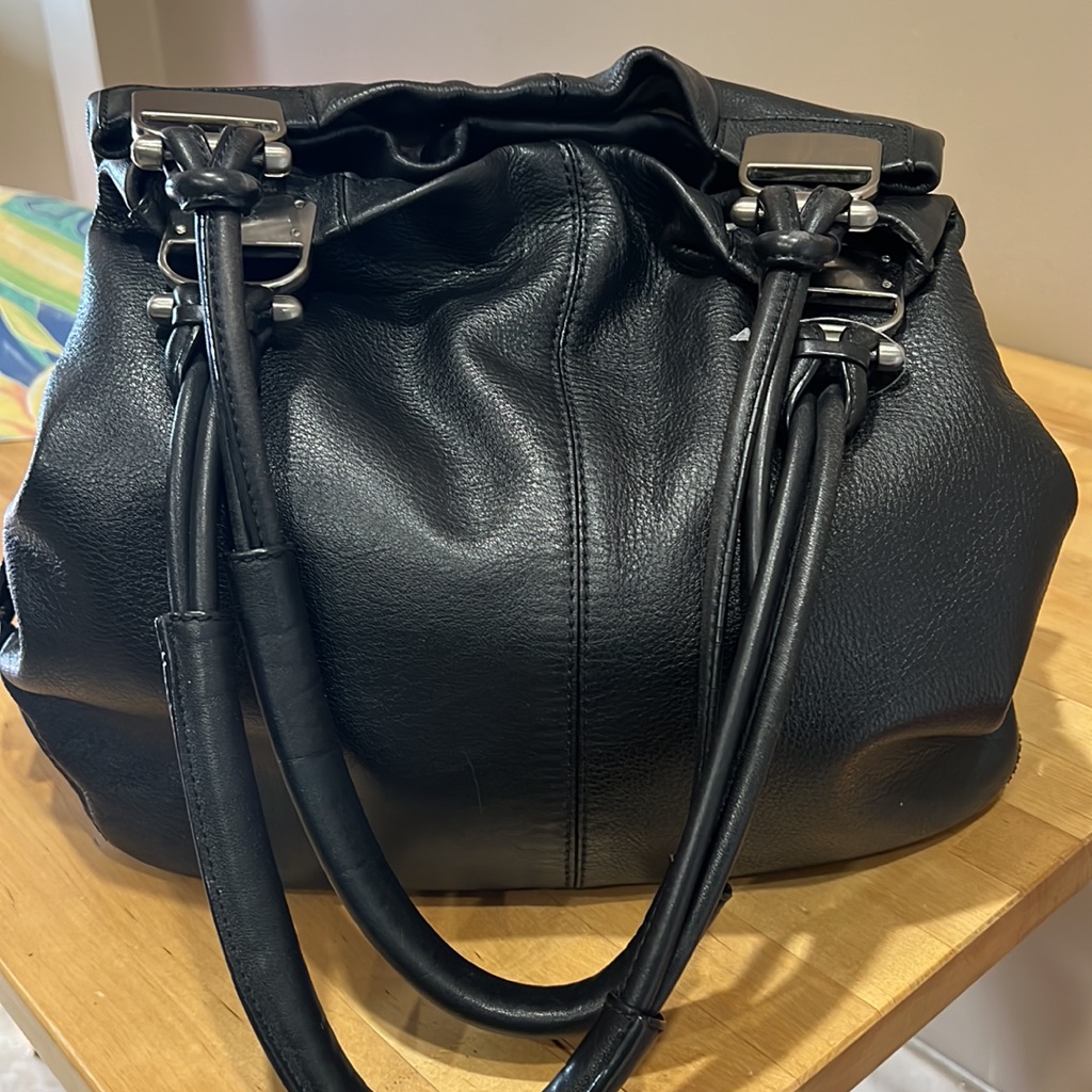 Banana Republic Leather Tote Bag, Black